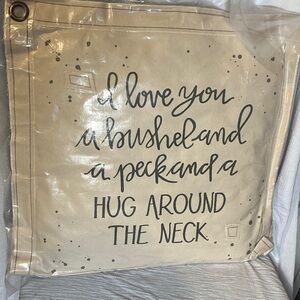 Primitives by Kathy  Cream w/Gray lettering Canvas Deco Pillow